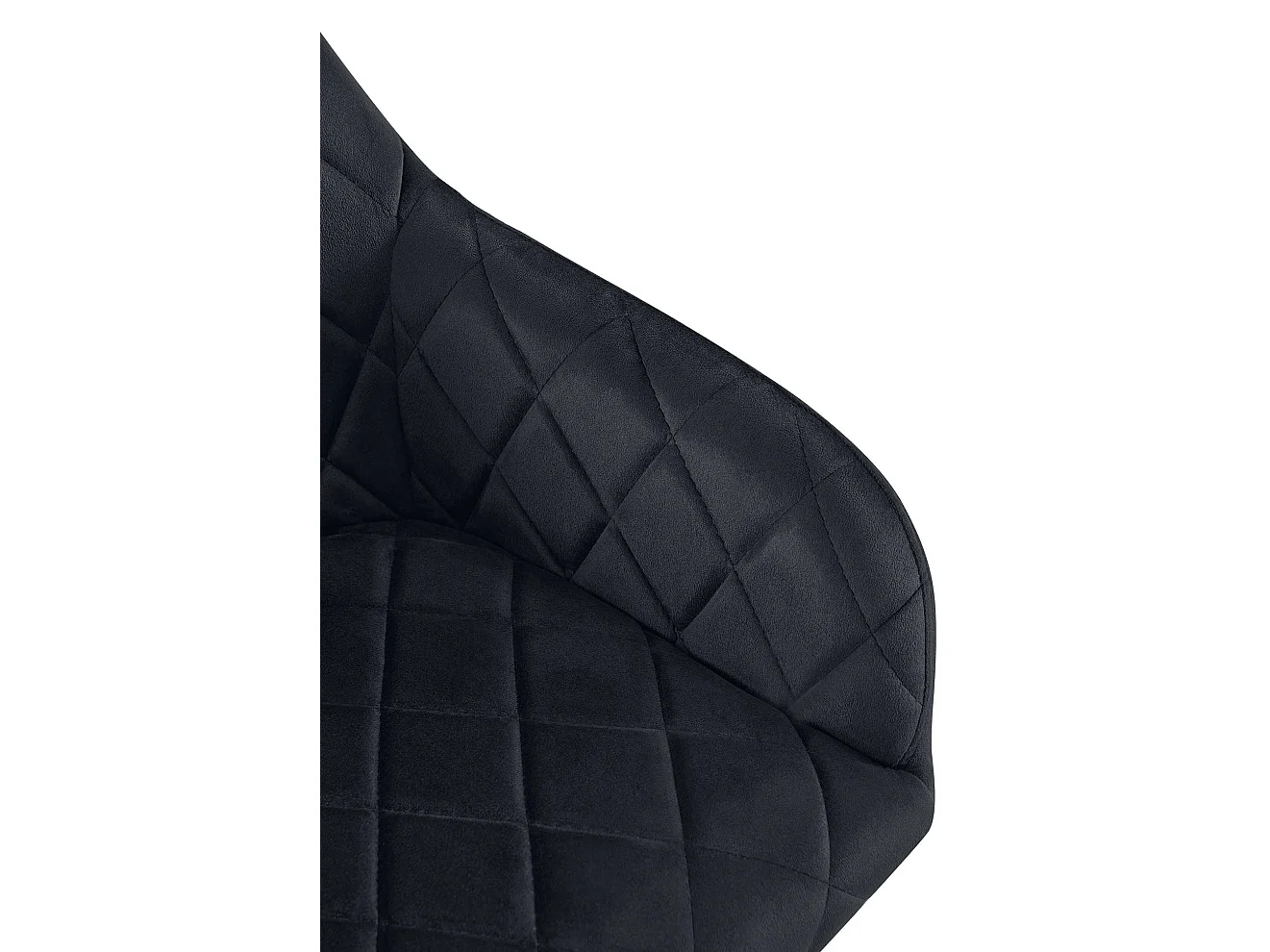 chaises avec accoudoirs - Velours - Noir - Monett