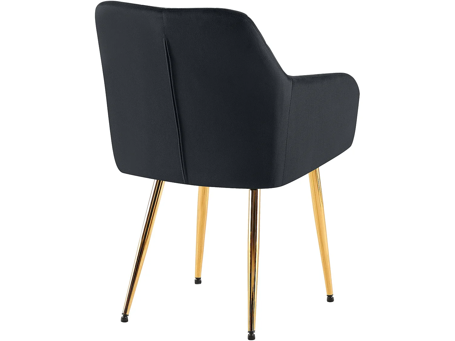 chaises avec accoudoirs - Velours - Noir - Monett
