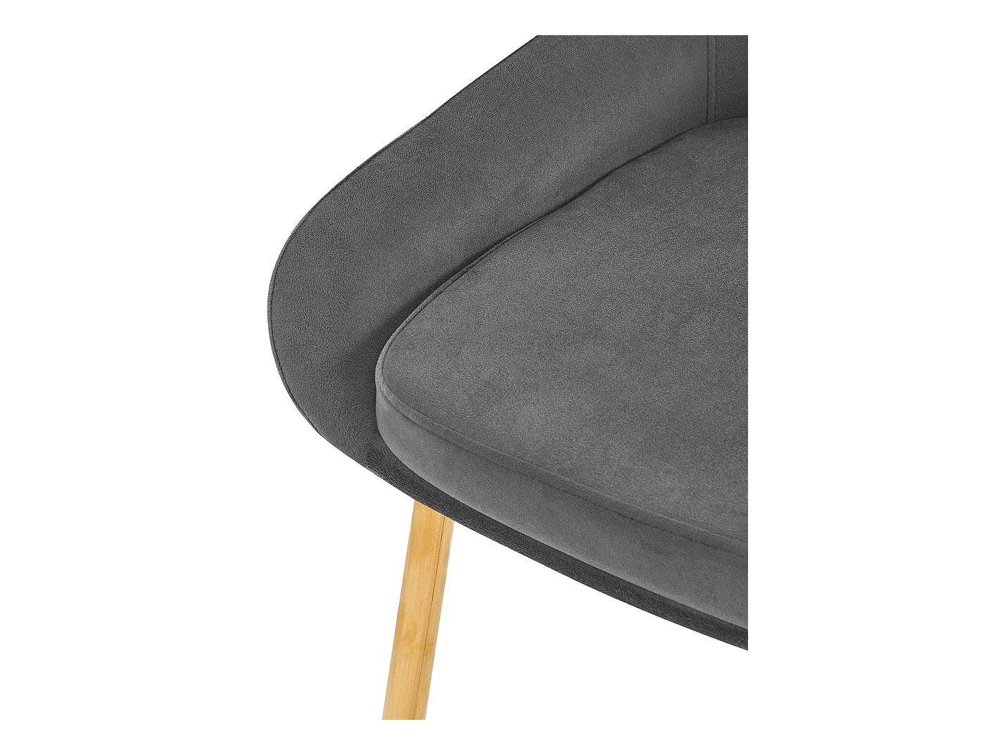 chaise salle à manger - Velours - Gris foncé - Elmira