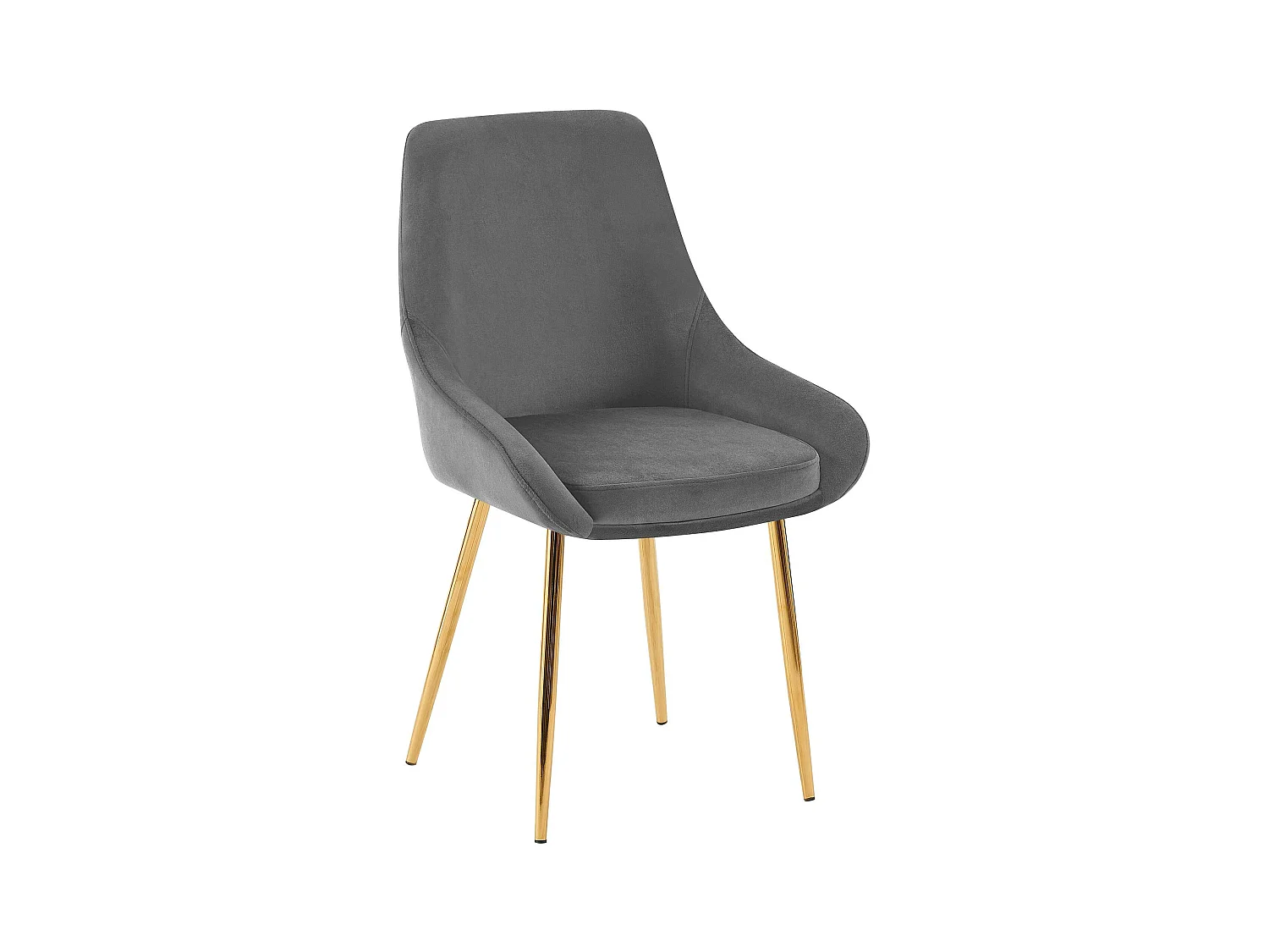 chaise salle à manger - Velours - Gris foncé - Elmira