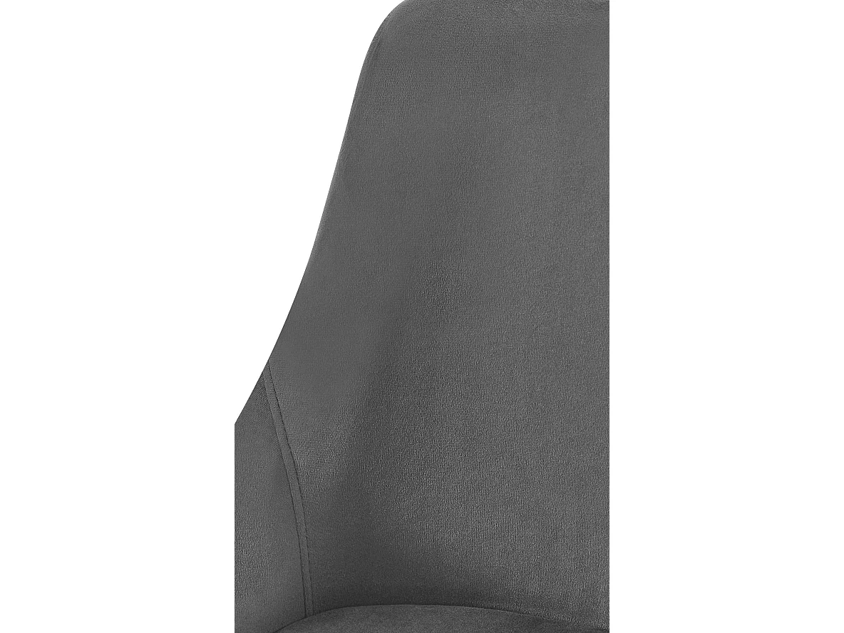 chaise salle à manger - Velours - Gris foncé - Elmira