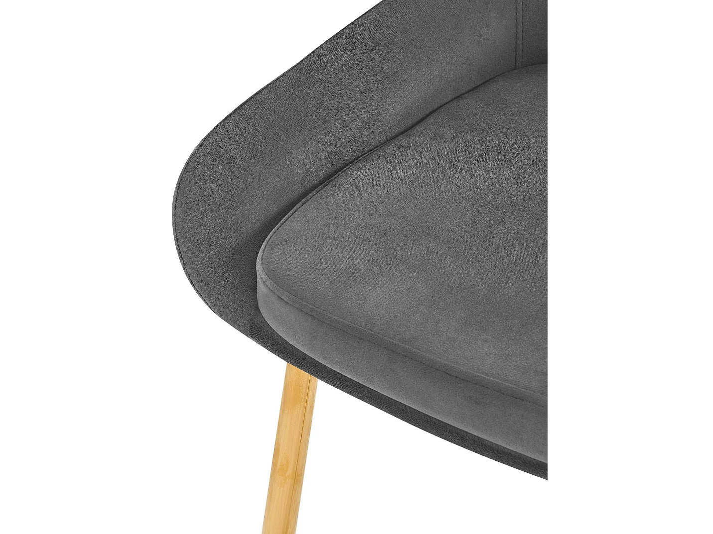 chaise salle à manger - Velours - Gris foncé - Elmira