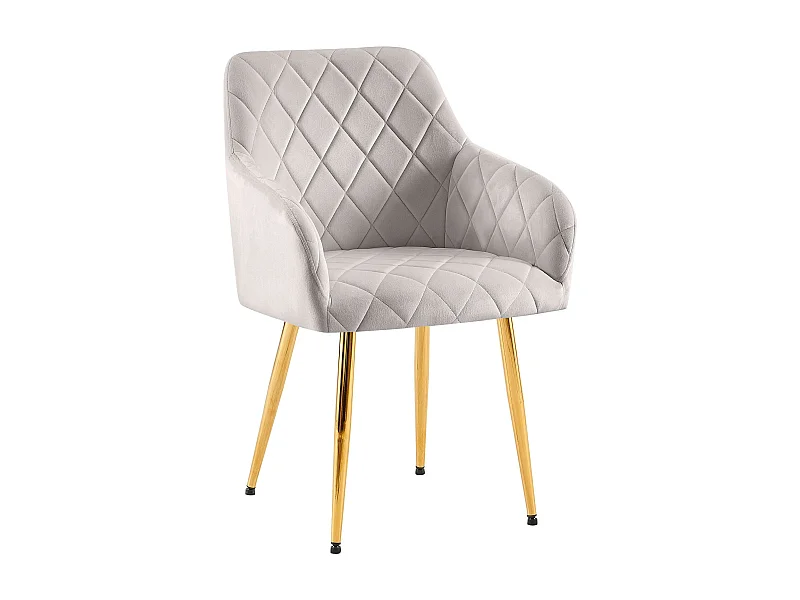 chaises avec accoudoirs - Velours - Gris - Monett