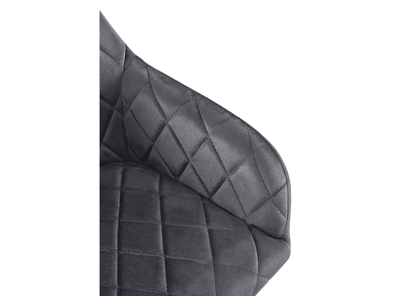 chaises avec accoudoirs - Velours - Gris foncé - Monett