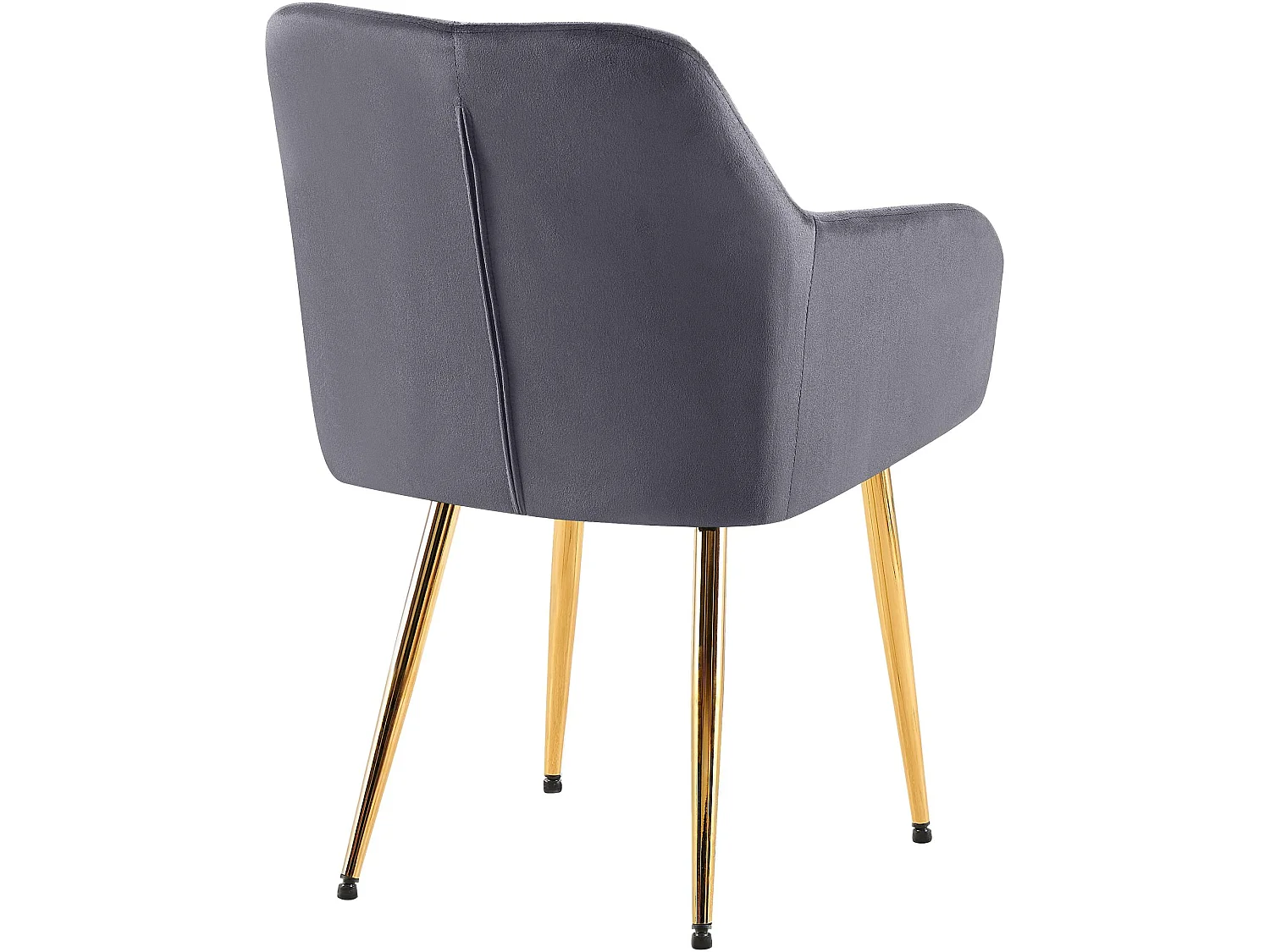 chaises avec accoudoirs - Velours - Gris foncé - Monett