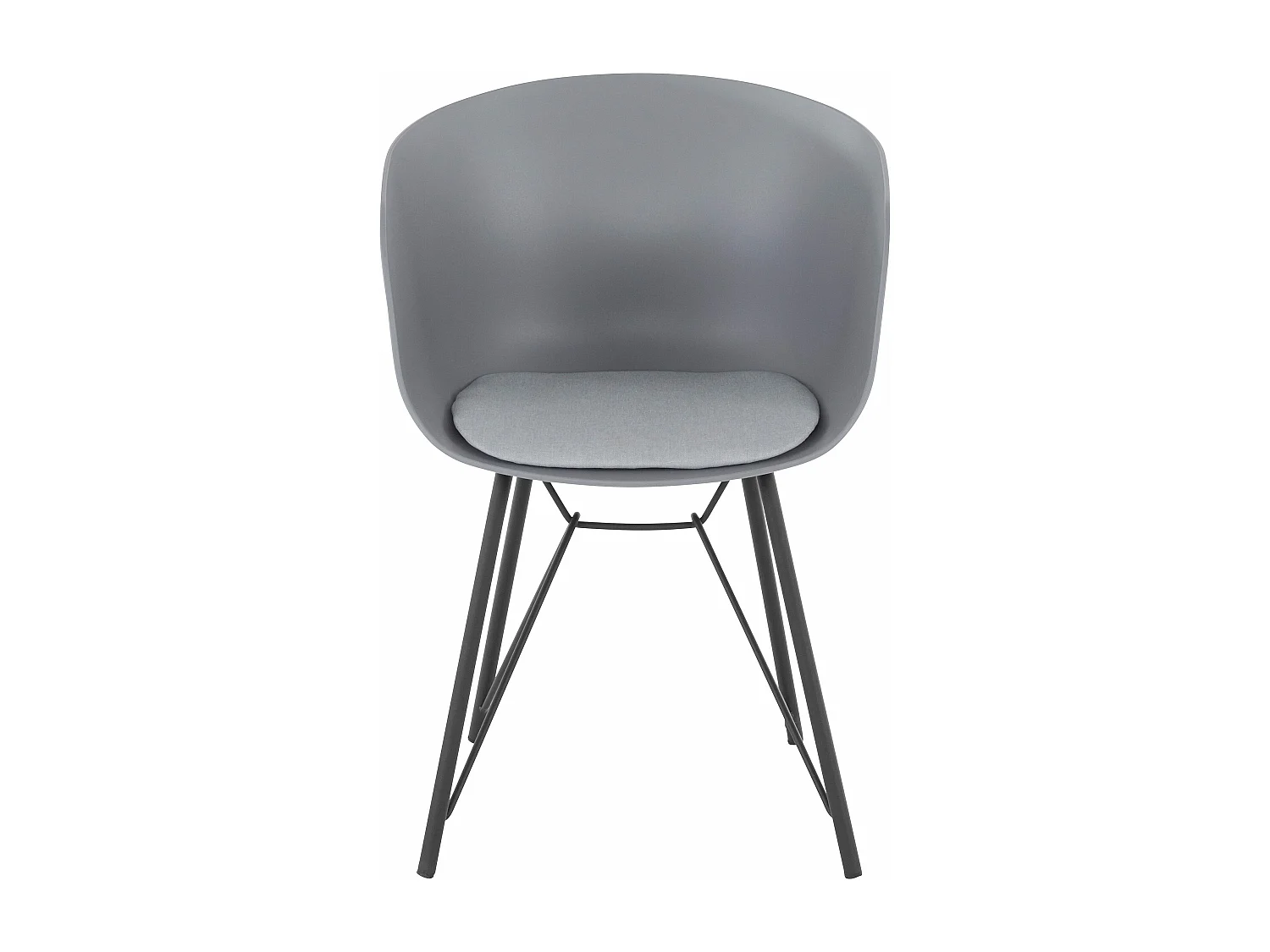 Edith | Chaise 2 Pack en plastique gris