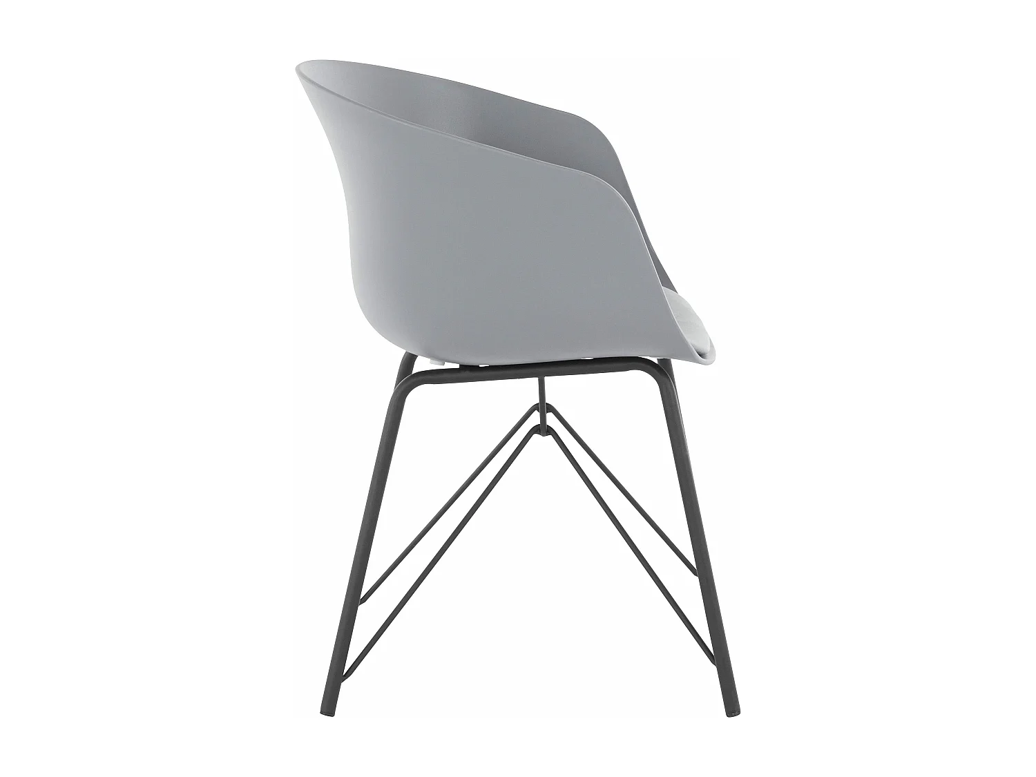 Edith | Chaise 2 Pack en plastique gris