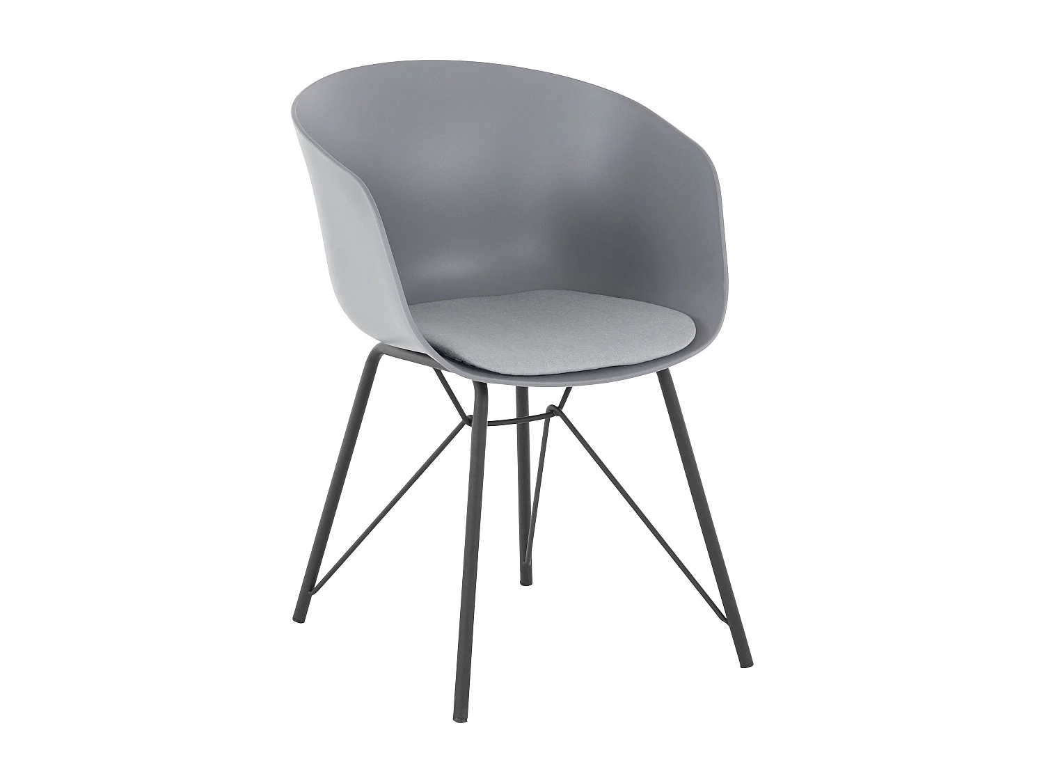 Edith | Chaise 2 Pack en plastique gris