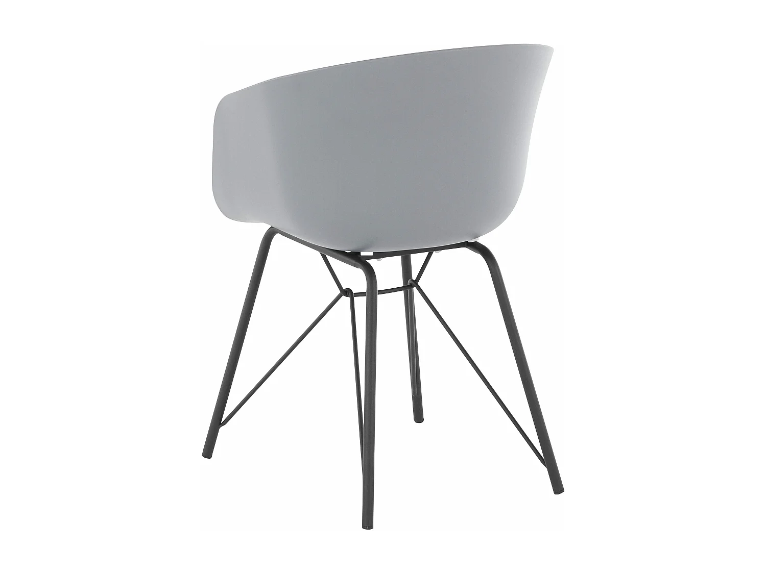 Edith | Chaise 2 Pack en plastique gris