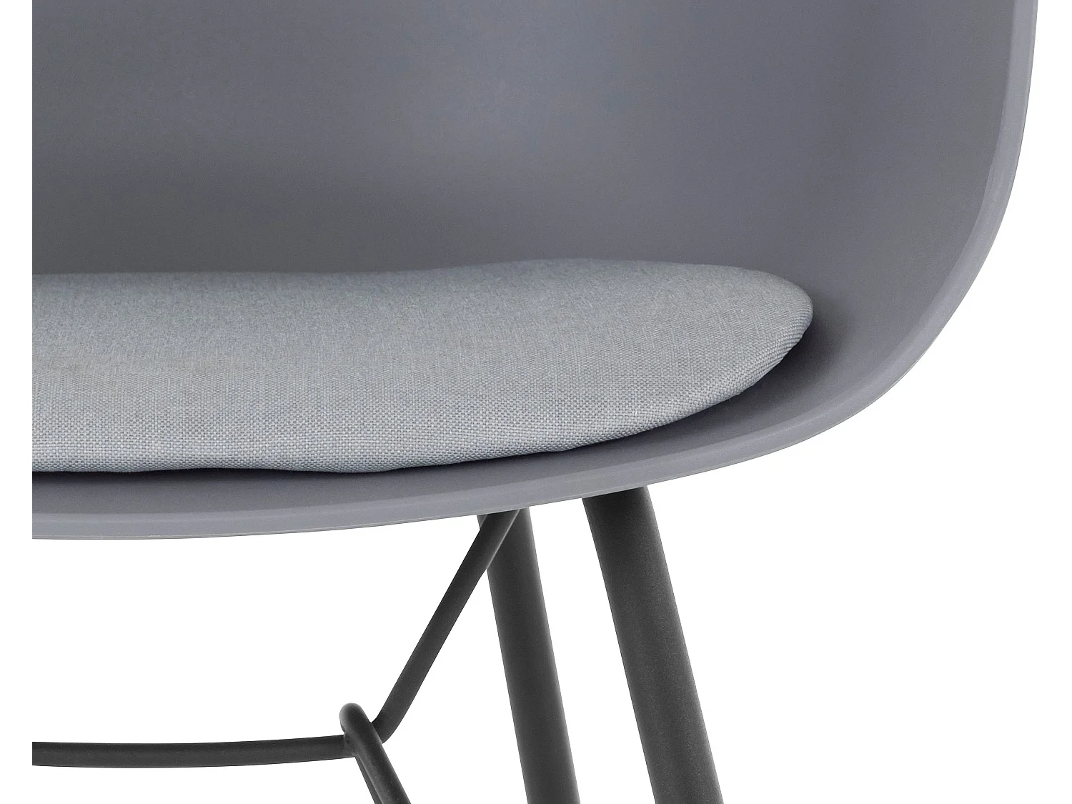 Edith | Chaise 2 Pack en plastique gris