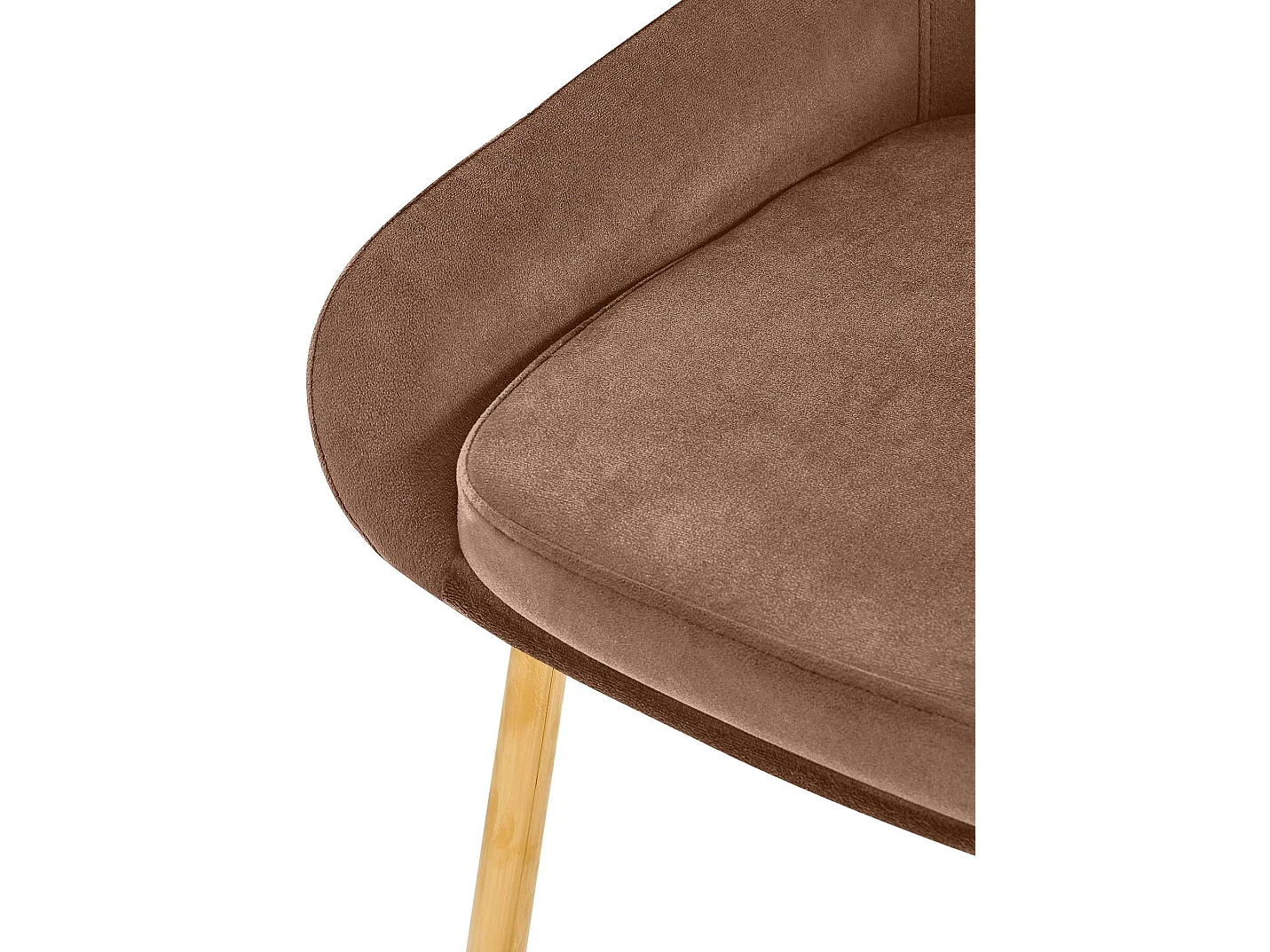 chaise salle à manger - Velours - Marron - Elmira