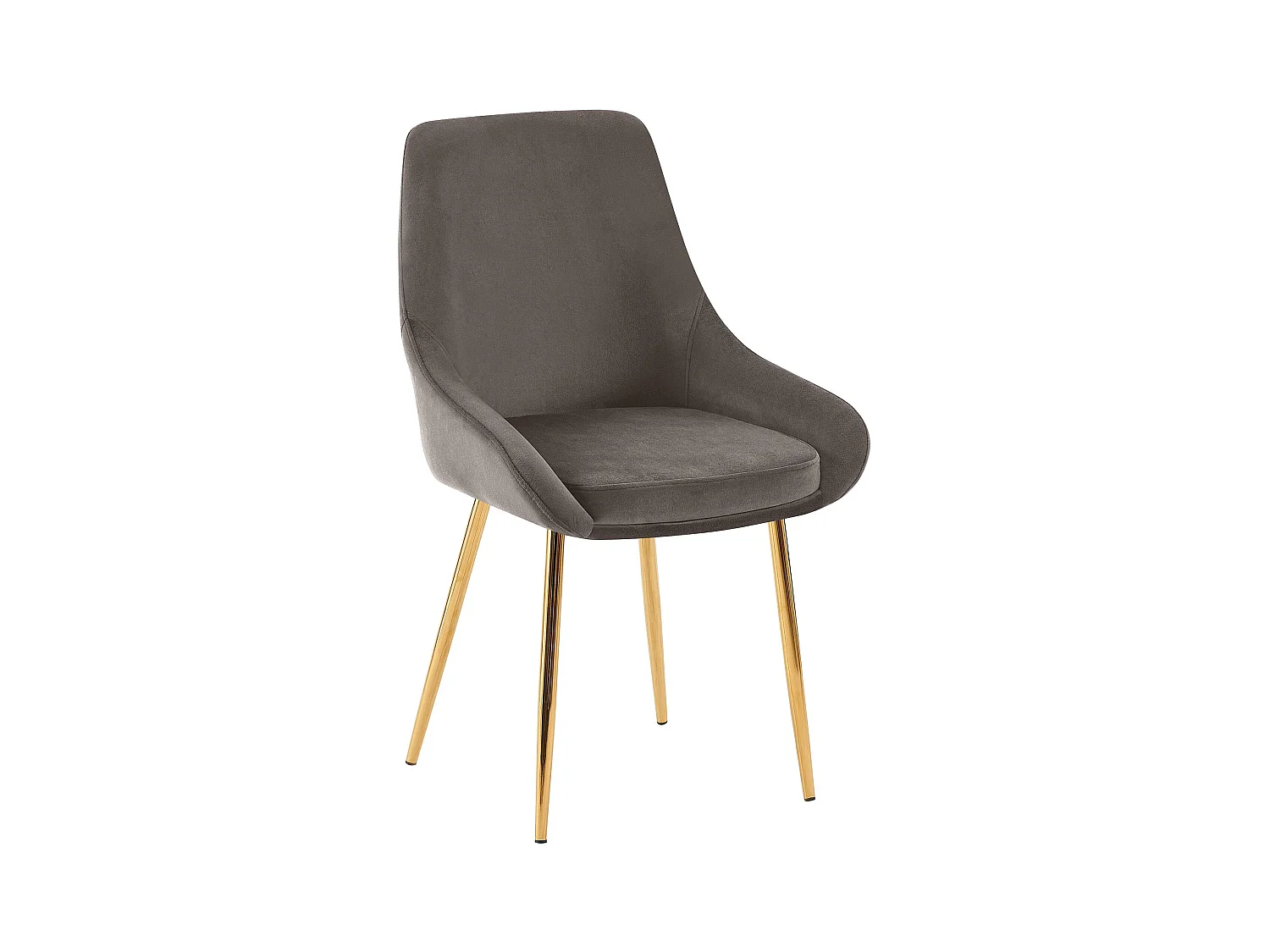 chaise salle à manger - Velours - Anthracite - Elmira