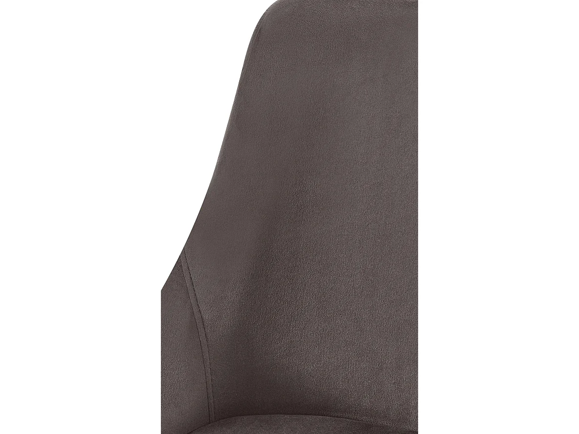 chaise salle à manger - Velours - Anthracite - Elmira