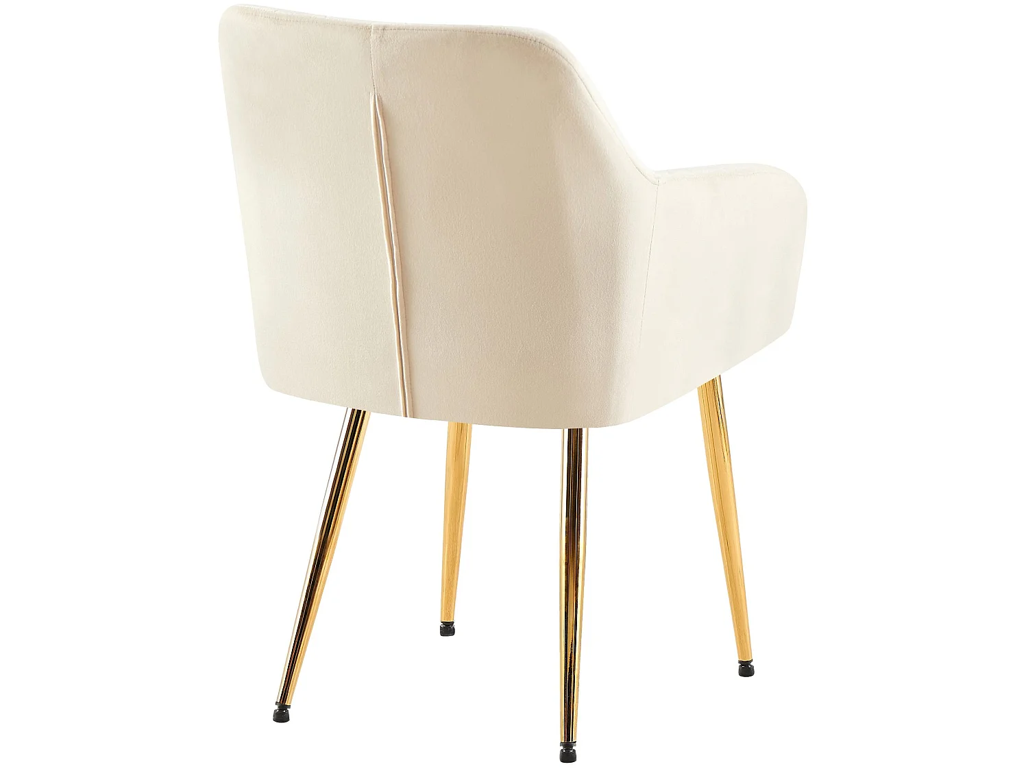 chaises avec accoudoirs - Velours - Crème - Monett
