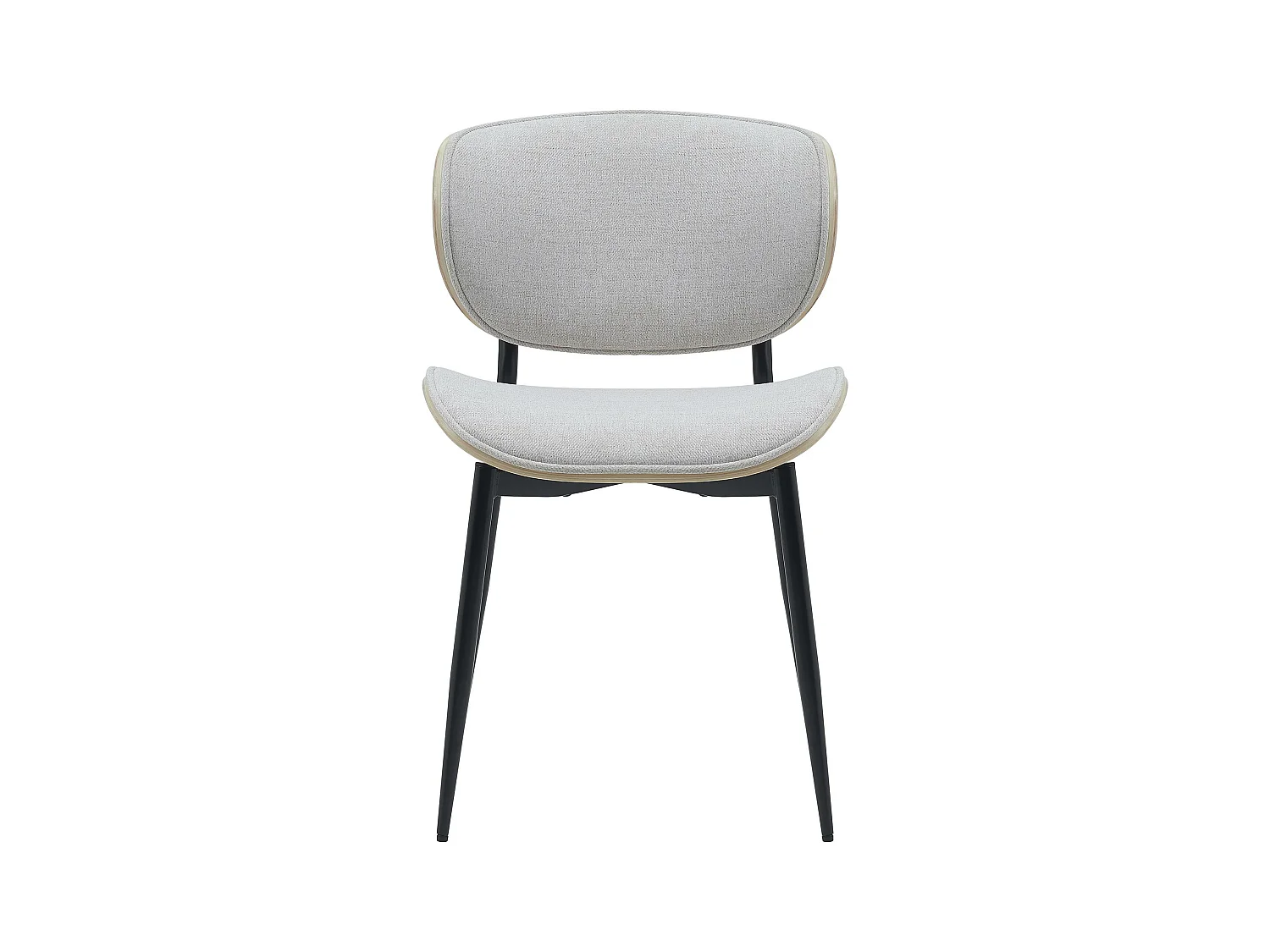 Lot de 2  chaise salle à manger - Tissu - Nature / Crème - Enid