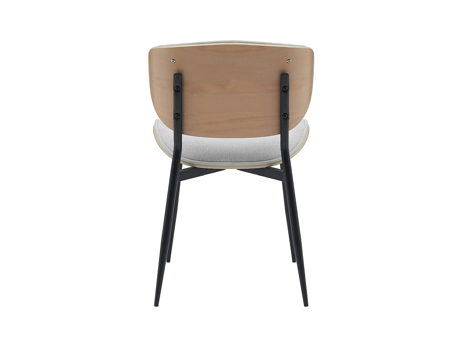 Lot de 2  chaise salle à manger - Tissu - Nature / Crème - Enid