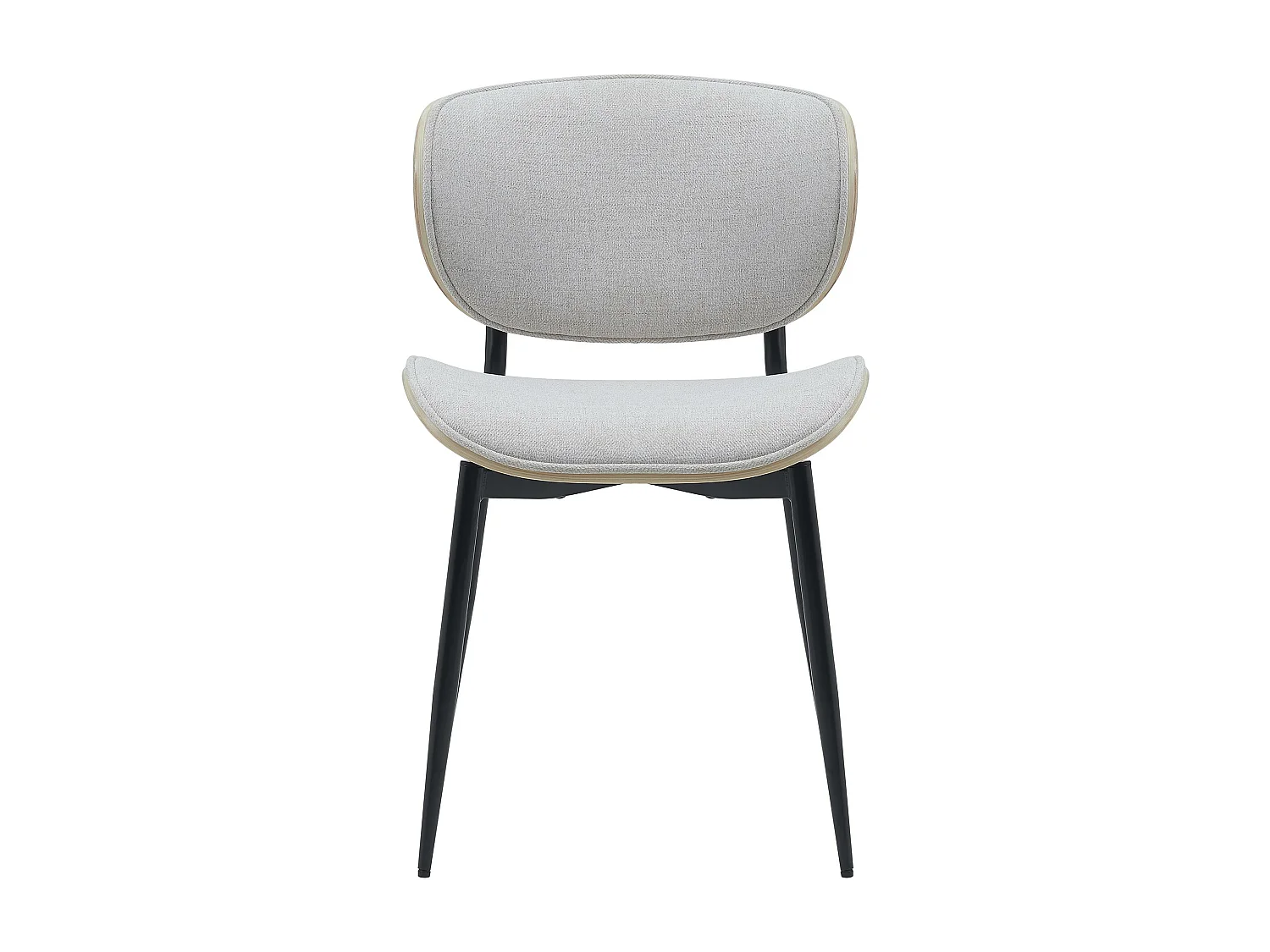 Lot de 2  chaise salle à manger - Tissu - Nature / Crème - Enid