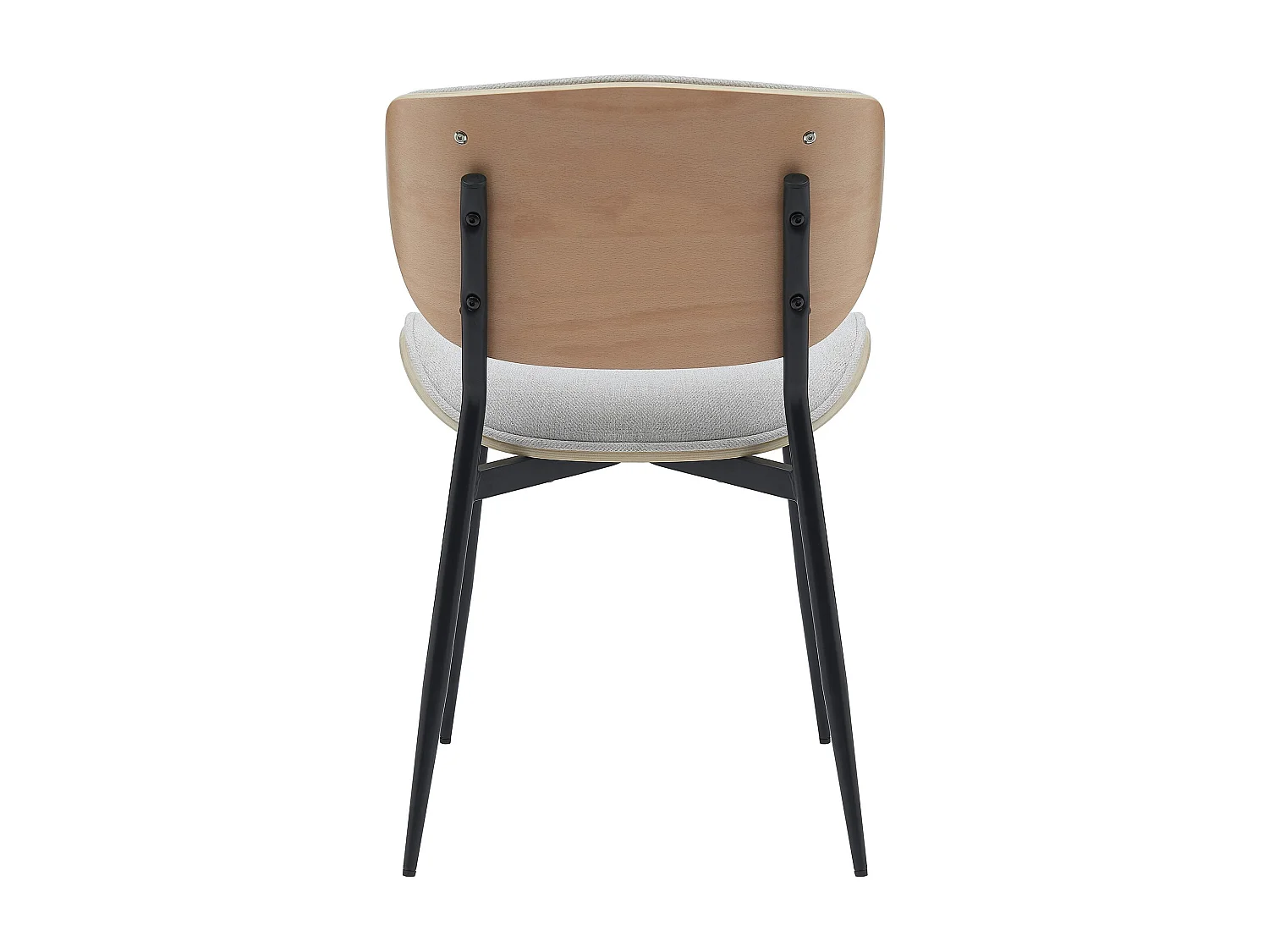 Lot de 2  chaise salle à manger - Tissu - Nature / Crème - Enid