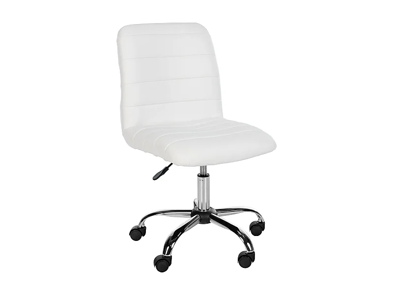 Tabouret de bureau - Similicuir - Blanc - Redding