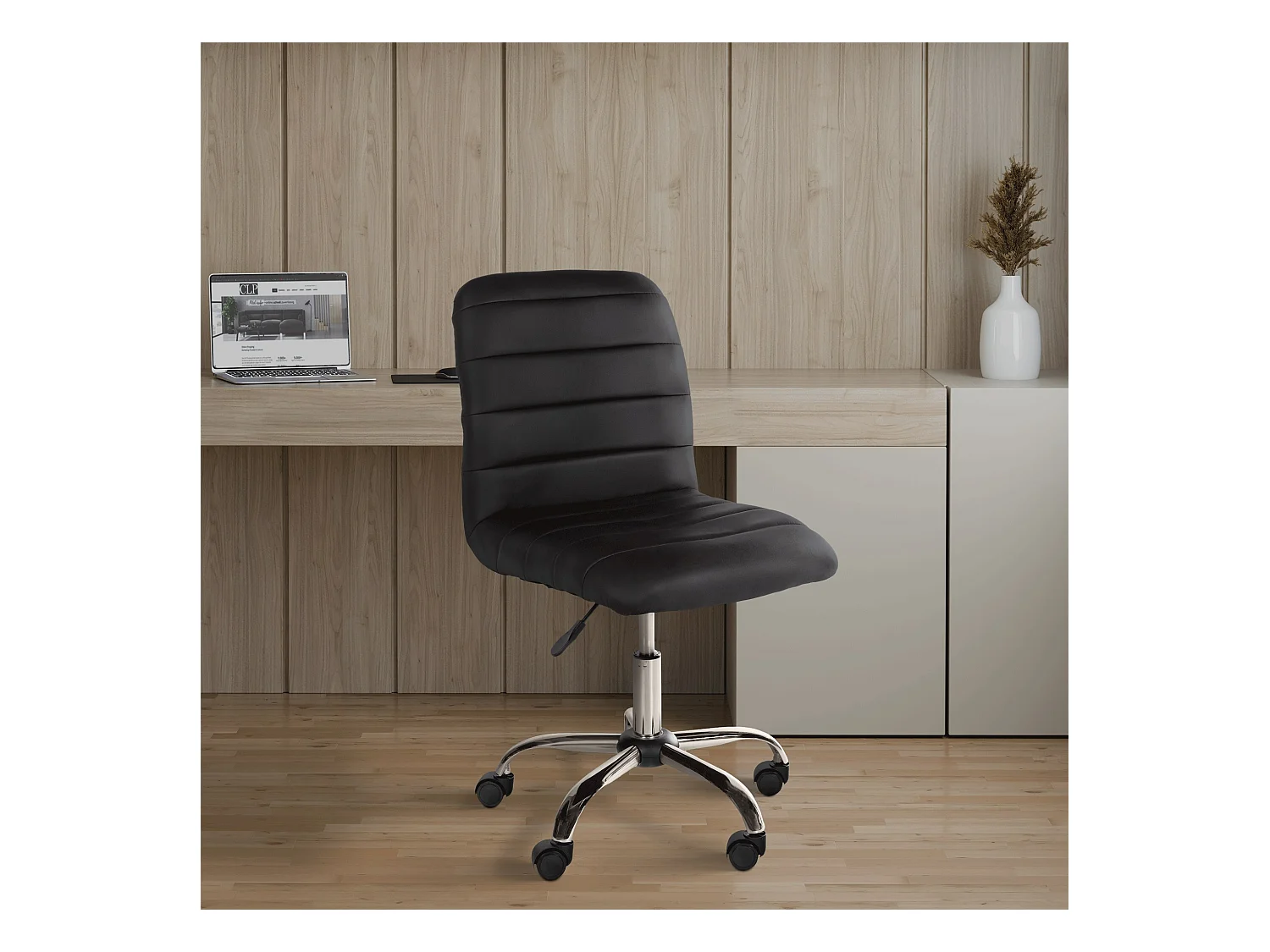 Tabouret de bureau - Similicuir - Marron - Redding