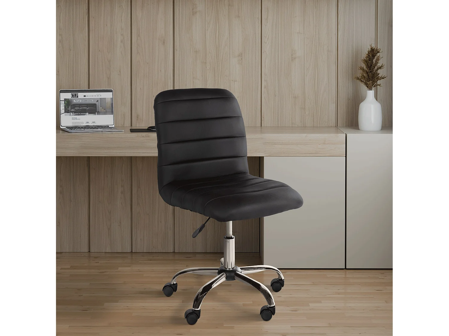 Tabouret de bureau - Similicuir - Marron - Redding