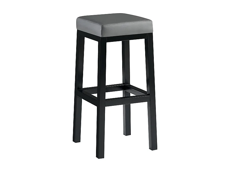Tabouret de bar - Similicuir - Gris - Taylor B85