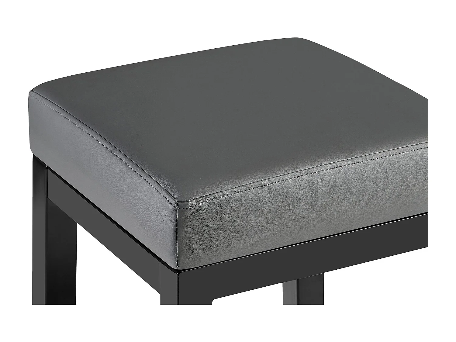 Tabouret de bar - Similicuir - Gris - Taylor B85