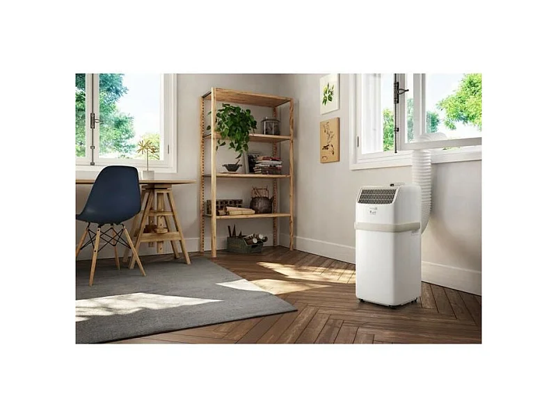 Climatiseur mobile PAC ES72 DELONGHI - 2100W - Ventilateur et déshumidificateur - Gaz R290 - 8 300 Btu/h