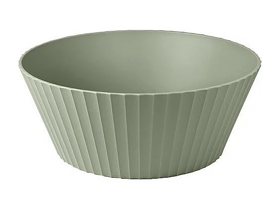 Salatschüssel Kaki 30cm Nettuno Collection Paestum - Konische Formen - Geriffelte Oberfläche - Hergestellt in Italien