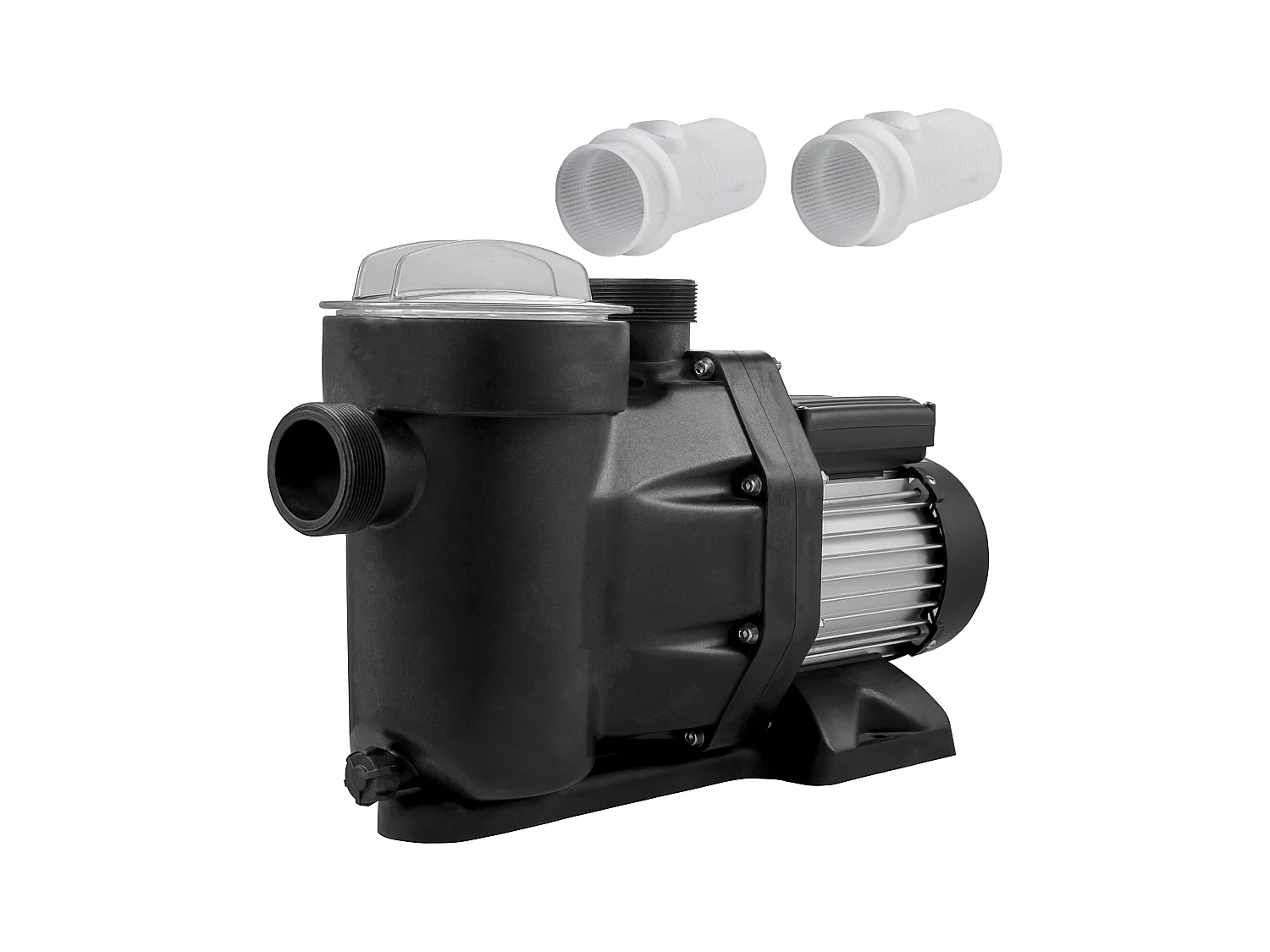 Pompe Piscine Filtration SucceBuy 19200 L/H Pompe Circulation Eau Panier Filtre Amovible 1 HP Pompe Plastique Métal 750W 3450 Tr/Min 50 ℃ 2 Tuyaux Montage