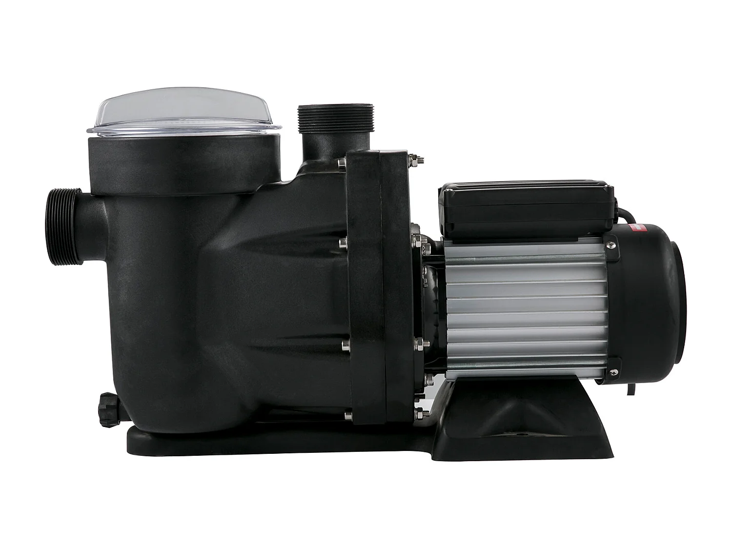 Pompe Piscine Filtration SucceBuy 19200 L/H Pompe Circulation Eau Panier Filtre Amovible 1 HP Pompe Plastique Métal 750W 3450 Tr/Min 50 ℃ 2 Tuyaux Montage