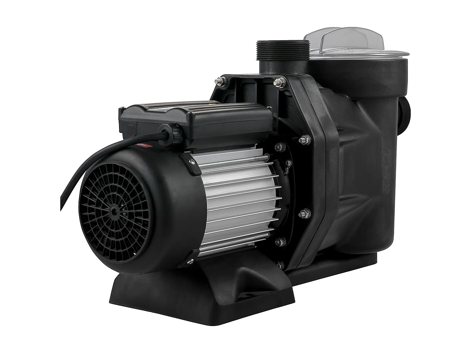 Pompe Piscine Filtration SucceBuy 19200 L/H Pompe Circulation Eau Panier Filtre Amovible 1 HP Pompe Plastique Métal 750W 3450 Tr/Min 50 ℃ 2 Tuyaux Montage