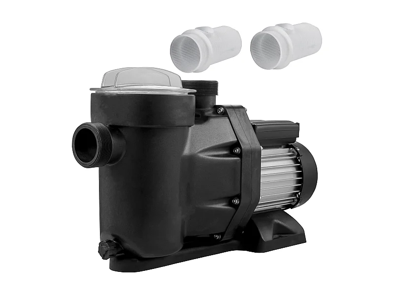 Pompe Piscine Filtration SucceBuy 19200 L/H Pompe Circulation Eau Panier Filtre Amovible 1 HP Pompe Plastique Métal 750W 3450 Tr/Min 50 ℃ 2 Tuyaux Montage