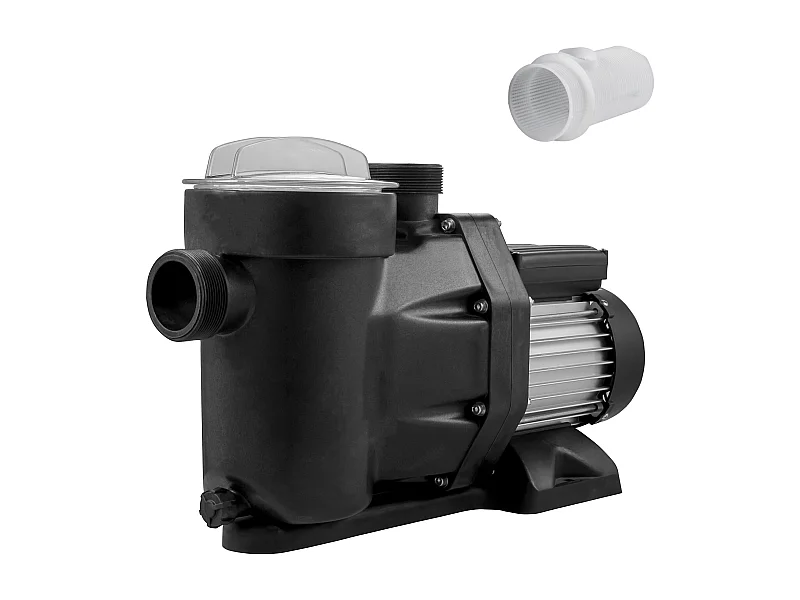 Pompe Piscine Filtration SucceBuy 19200 L/H Pompe Circulation Eau Panier Filtre Amovible 1 HP Pompe Plastique Métal 750W 3450 Tr/Min 50 ℃ 2 Tuyaux Montage