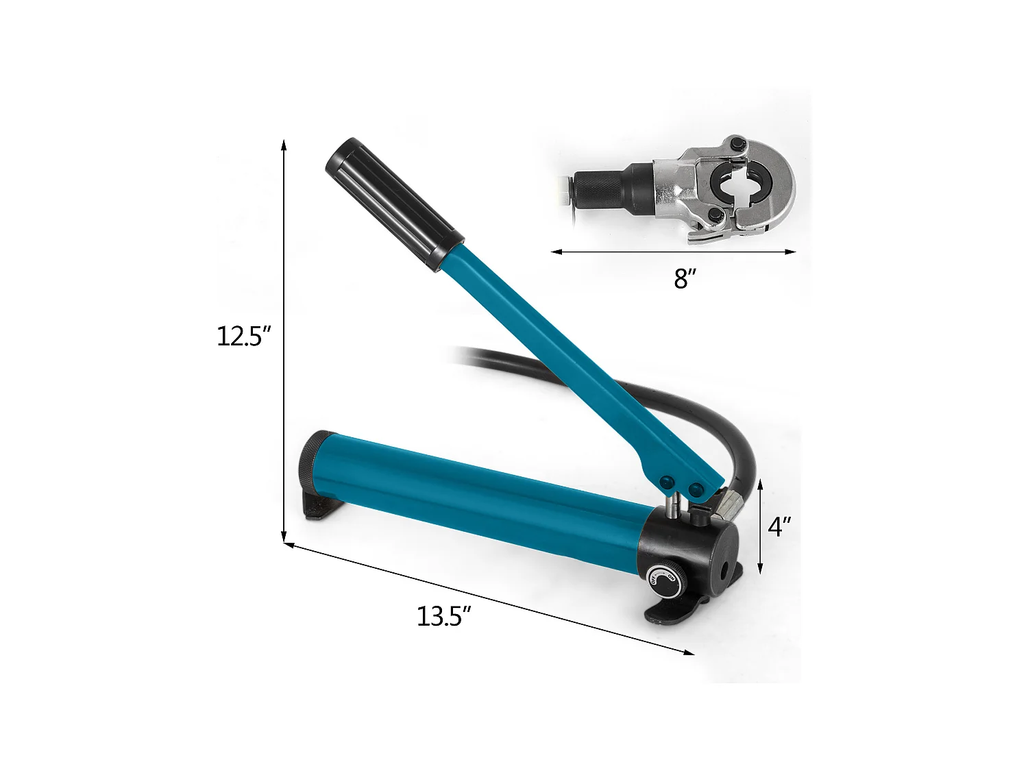 Outil de Sertissage SucceBuy TH/V 12-28/16-32 Kit de Pince de Sertissage Multicouche Force de Pression 6 T Sertisseuse Tête Pivotante à 360°