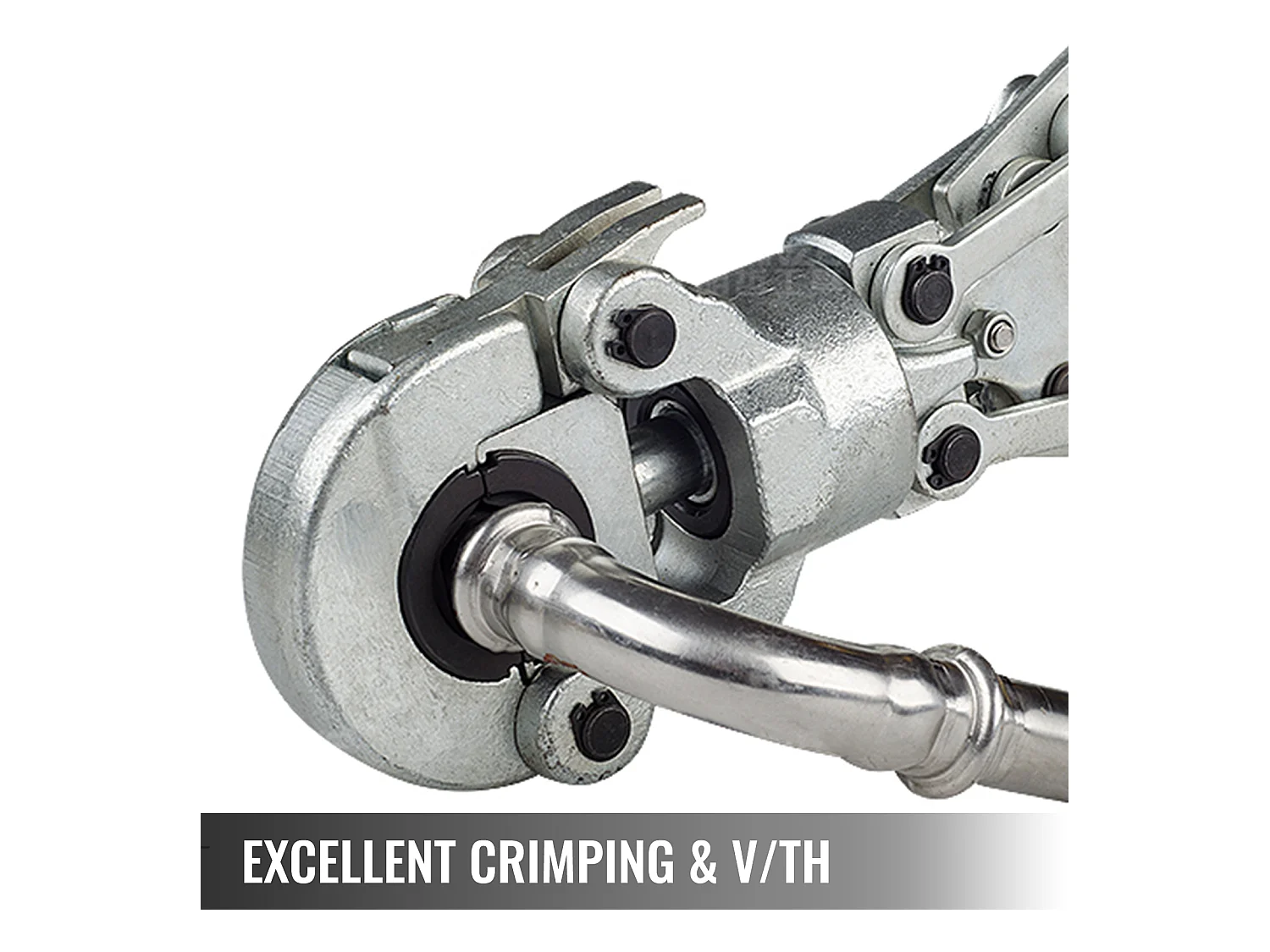 Outil de Sertissage SucceBuy TH/V 12-28/16-32 Kit de Pince de Sertissage Multicouche Force de Pression 6 T Sertisseuse Tête Pivotante à 360°