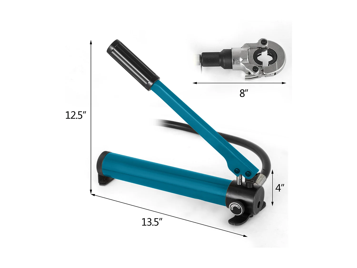 Outil de Sertissage SucceBuy TH/V 12-28/16-32 Kit de Pince de Sertissage Multicouche Force de Pression 6 T Sertisseuse Tête Pivotante à 360°