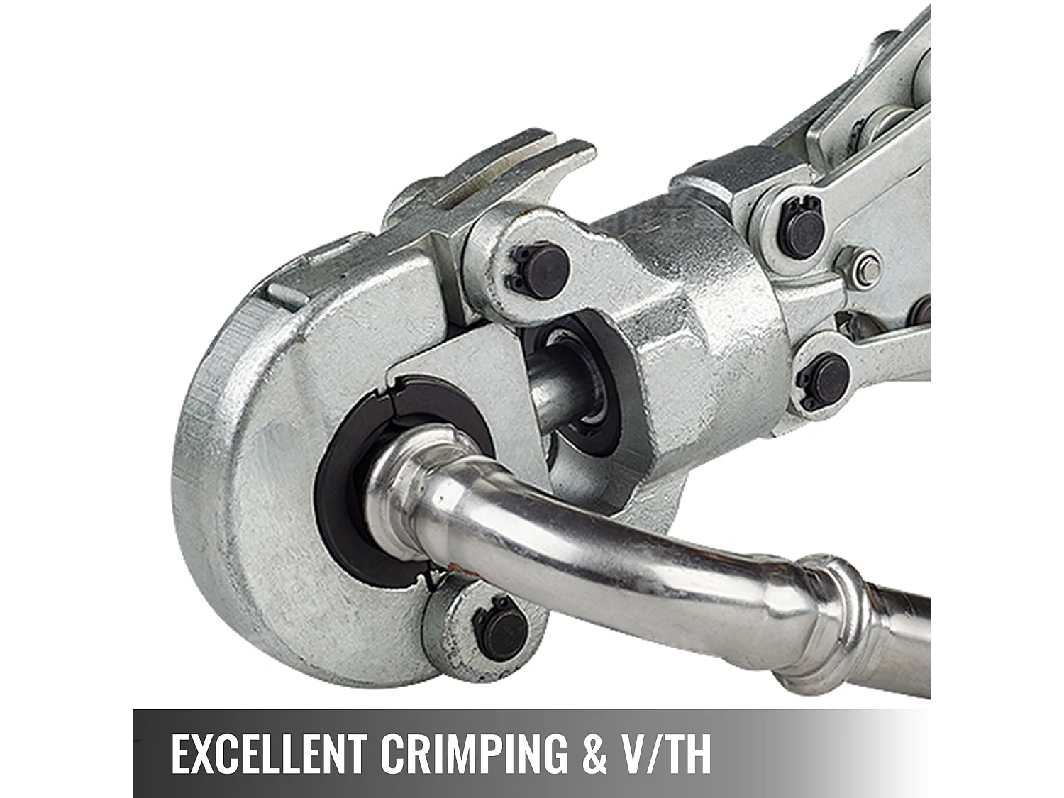 Outil de Sertissage SucceBuy TH/V 12-28/16-32 Kit de Pince de Sertissage Multicouche Force de Pression 6 T Sertisseuse Tête Pivotante à 360°