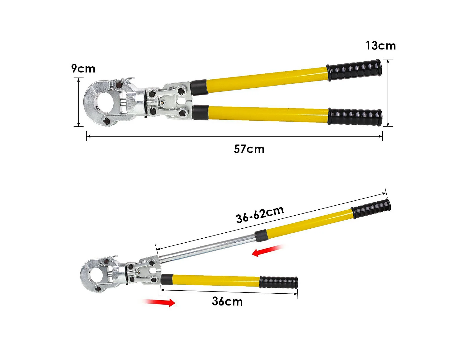 Outil de Sertissage SucceBuy de Tuyau Ø 12-32 MM, Pinces à Sertir à Lames Pinces De Tuyau Convient pour les Tuyaux en Sluminium
