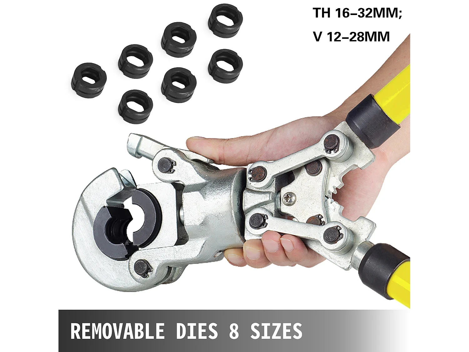 Outil de Sertissage SucceBuy de Tuyau Ø 12-32 MM, Pinces à Sertir à Lames Pinces De Tuyau Convient pour les Tuyaux en Sluminium