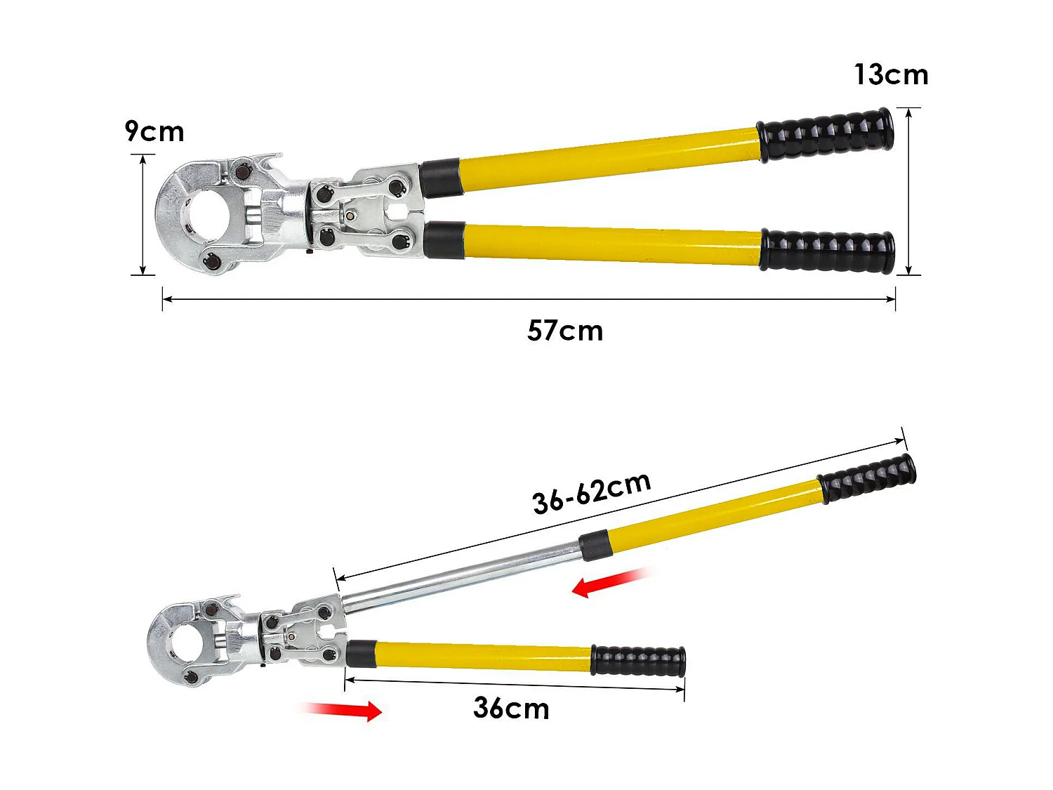 Outil de Sertissage SucceBuy de Tuyau Ø 12-32 MM, Pinces à Sertir à Lames Pinces De Tuyau Convient pour les Tuyaux en Sluminium