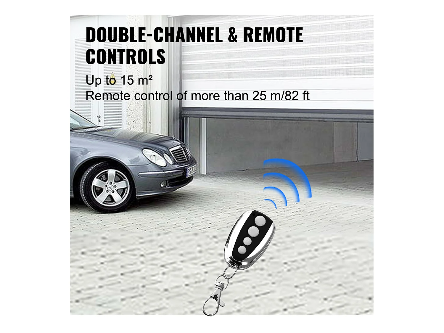 Motorisation Portail SucceBuy de Garage Automatique Ouvre-Porte Automatique Ferme Porte Hydraulique Code Roulant 1000N Complet