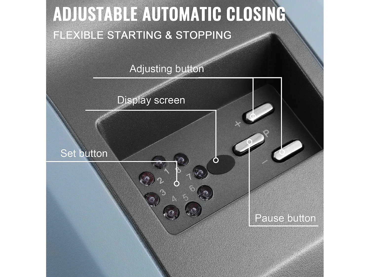 Motorisation Portail SucceBuy de Garage Automatique Ouvre-Porte Automatique Ferme Porte Hydraulique Code Roulant 800 N