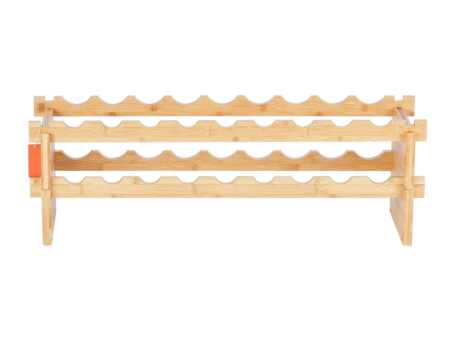 Casier à Vin, SucceBuy Casier à Vin Modulaire Empilable à 2 Niveaux pour 18 Bouteilles, Étagère en Bois de Bambou Naturel