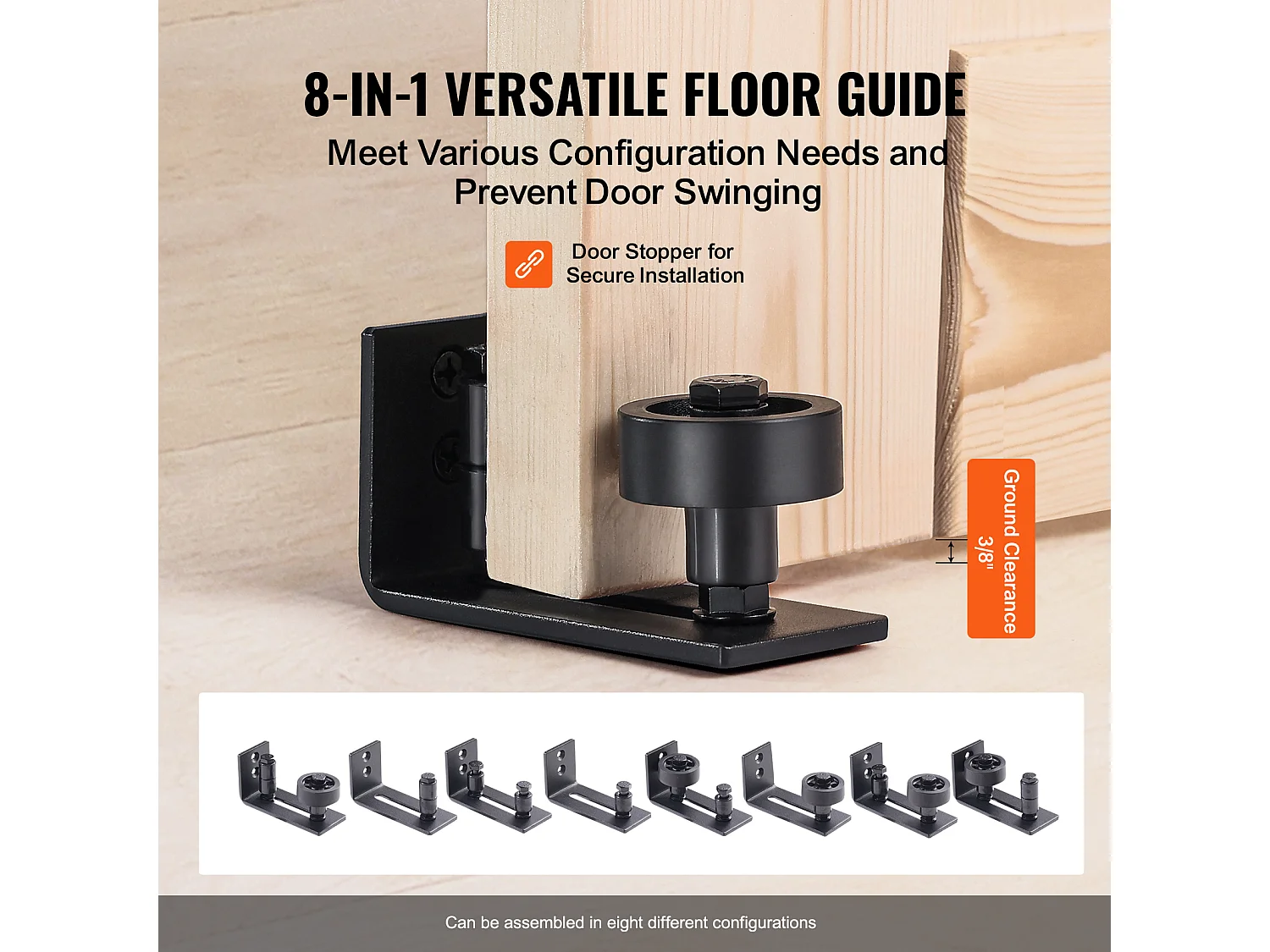 Kit de Porte SucceBuy de Grange et de Quincaillerie Kit de Porte de Grange Coulissante en Bois de 76.2Cm x213.3Cm en Douceur