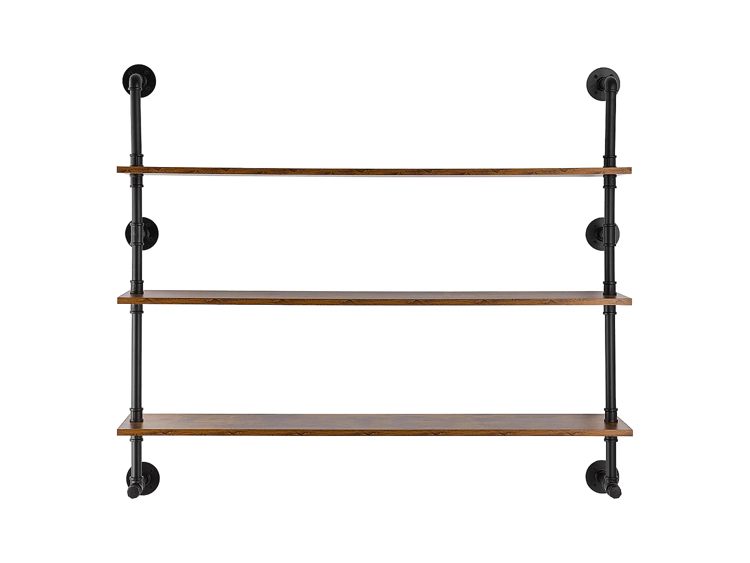 Étagère Mural, Étagère Industrielle à 3 Niveaux, 122 x 25 CM, Montage Mural pour Cuisine, Chambre à Coucher