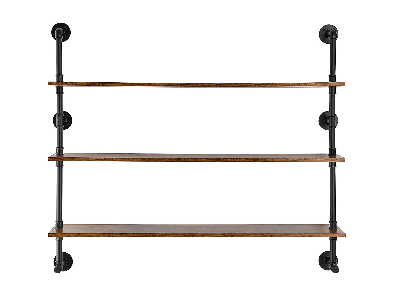 Étagère Mural, Étagère Industrielle à 3 Niveaux, 122 x 25 CM, Montage Mural pour Cuisine, Chambre à Coucher