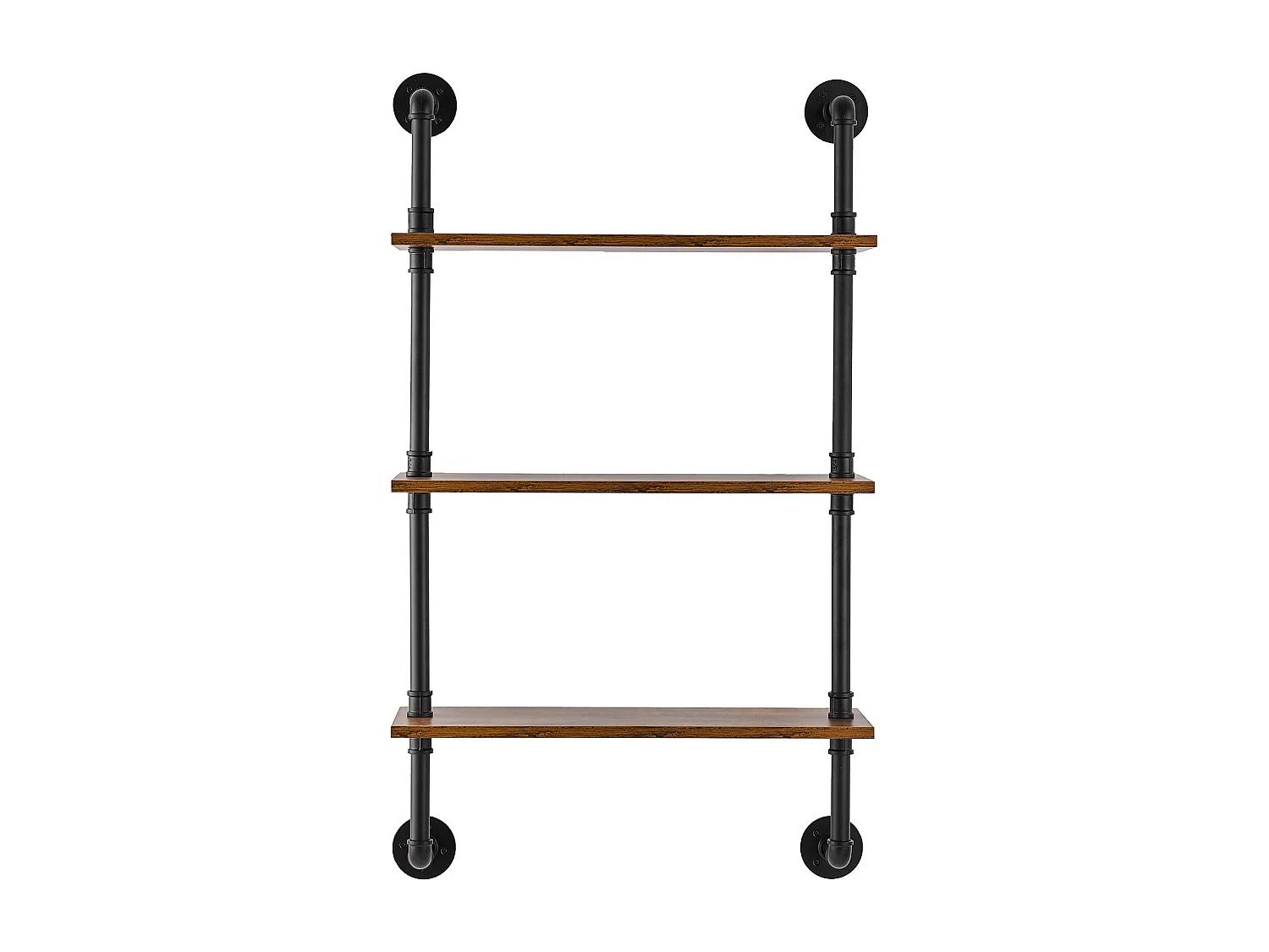 Étagère Mural, Étagère Industrielle à 3 Niveaux, 61 x 20 CM, Montage Mural, Cuisine, Chambre à Coucher