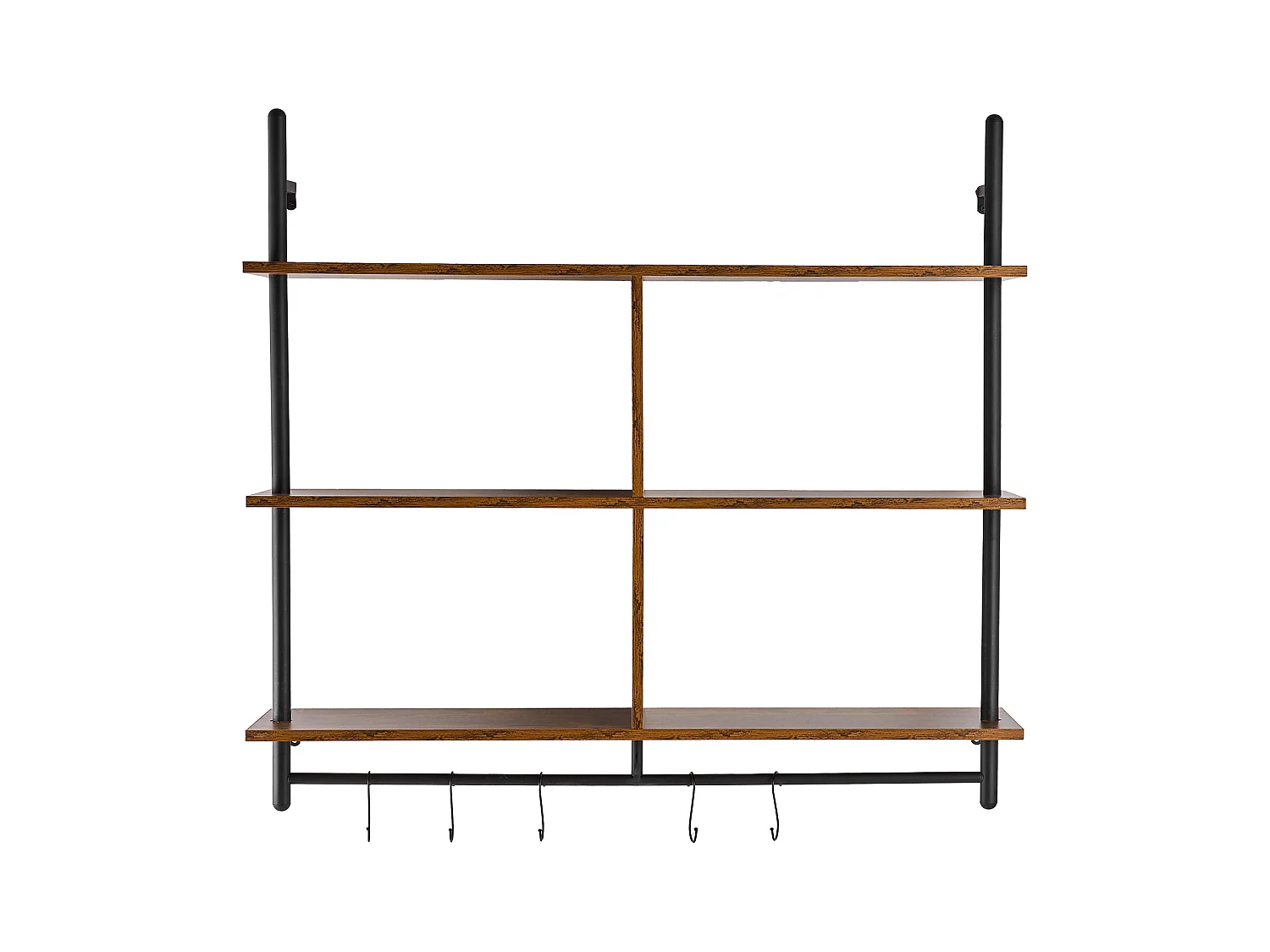 Étagère Mural, Étagère Industrielle à 3 Niveaux , 105.5 x 25 CM, Montage Mural pour Cuisine, Chambre à Coucher