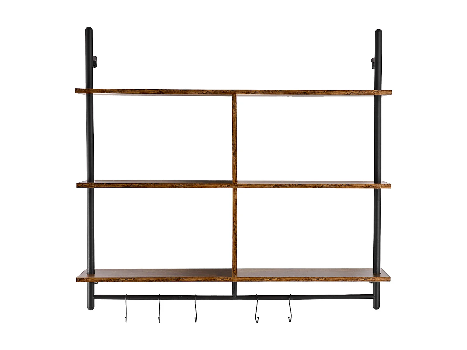 Étagère Mural, Étagère Industrielle à 3 Niveaux , 105.5 x 25 CM, Montage Mural pour Cuisine, Chambre à Coucher